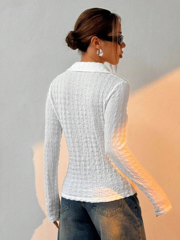 Textured Button - Up Shirt - FasionByMatteo