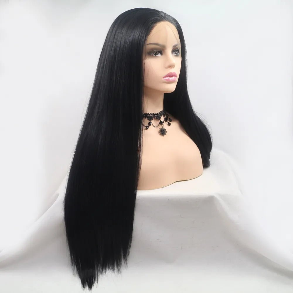 13*3" Lace Front Wigs Synthetic Long Straight 24" 130% Density - FasionByMatteo