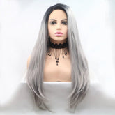 13*3" Lace Front Wigs Synthetic Long Straight 24" 130% Density - FasionByMatteo