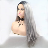 13*3" Lace Front Wigs Synthetic Long Straight 24" 130% Density - FasionByMatteo