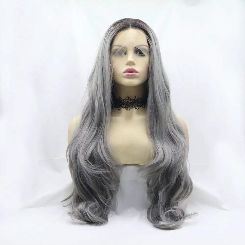 13*3" Lace Front Wigs Synthetic Long Wavy 24" 130% Density - FasionByMatteo