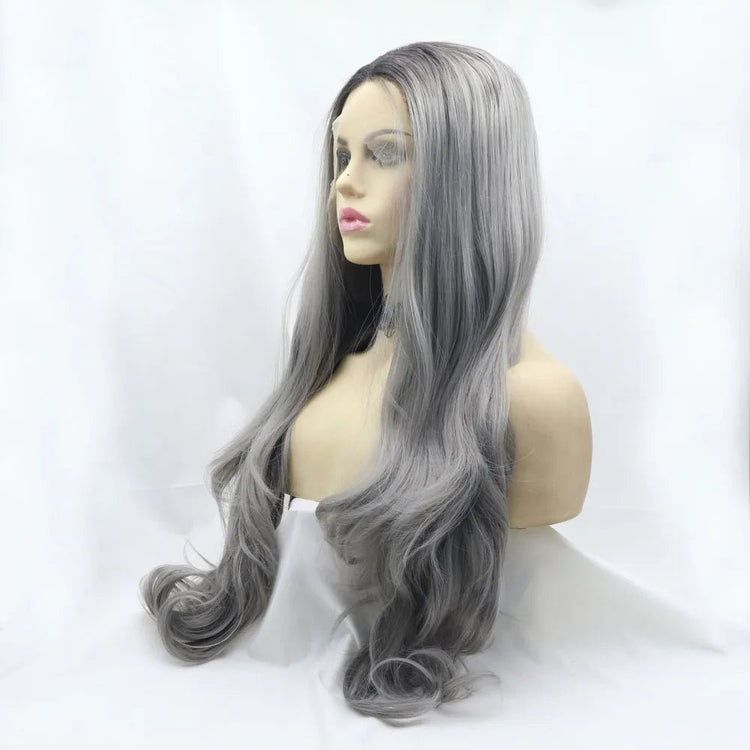 13*3" Lace Front Wigs Synthetic Long Wavy 24" 130% Density - FasionByMatteo