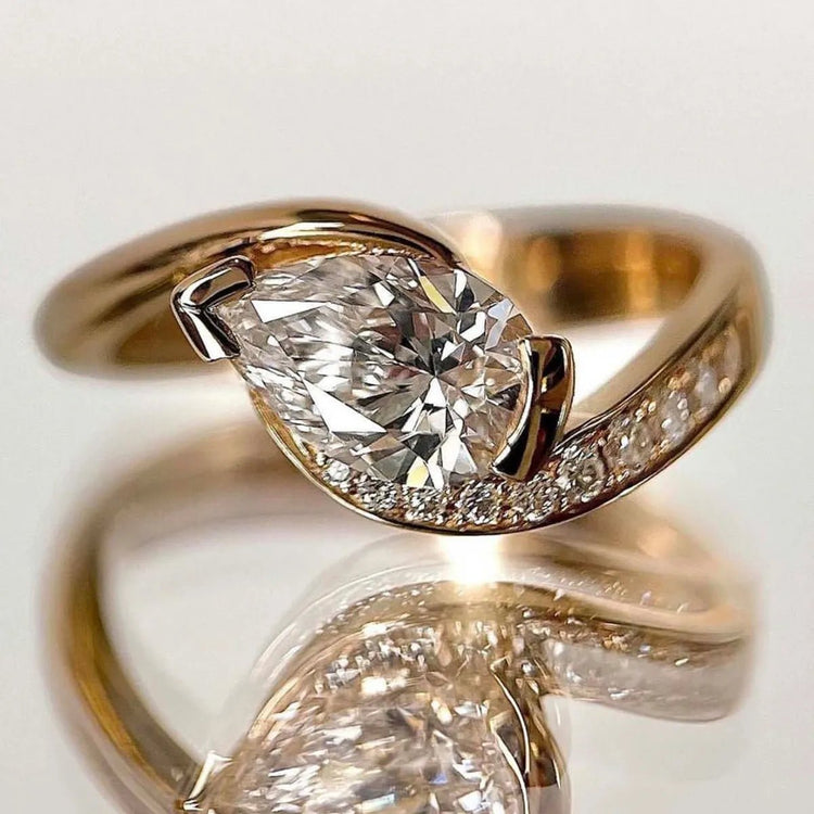 1.5 Carat Moissanite 925 Sterling Silver Ring for Adult women - FasionByMatteo