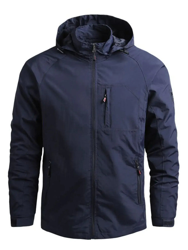 Men’s plus size tactical hooded softshell jacket — durable outdoor coat with weather-resistant design