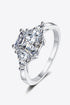 3 Carat Moissanite 925 Sterling Silver Rhodium - Plated Ring for Adult women - FasionByMatteo