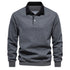 Men’s quarter button collared neck long sleeve polo — stylish casual shirt with soft fabric and classic fit