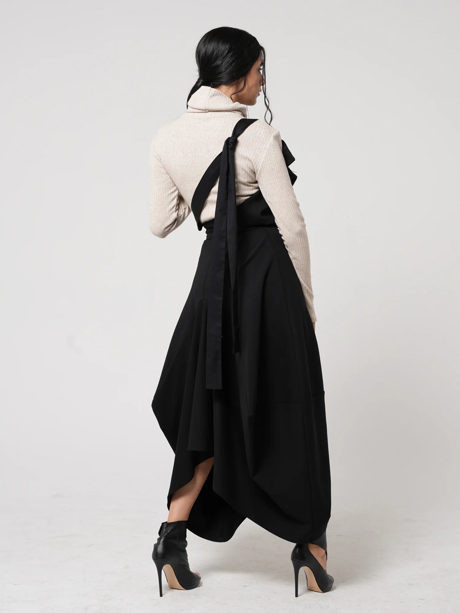 Extravagant Pinafore Skirt in Black