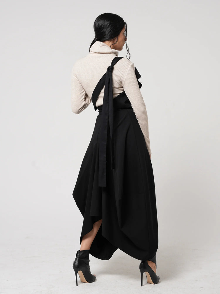 Extravagant Pinafore Skirt in Black