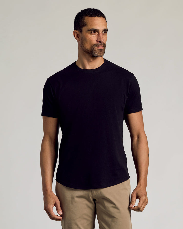 The Essentials Curved Hem Classic Crew Neck 3-Pack