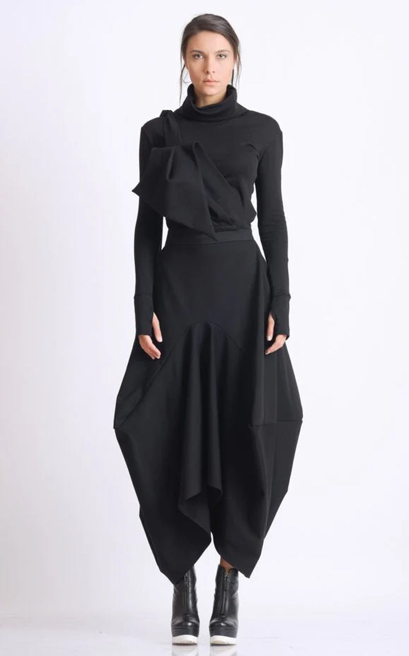 Extravagant Pinafore Skirt in Black