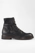 YALE Matte-Black Welted Oxford Lace up Boots.