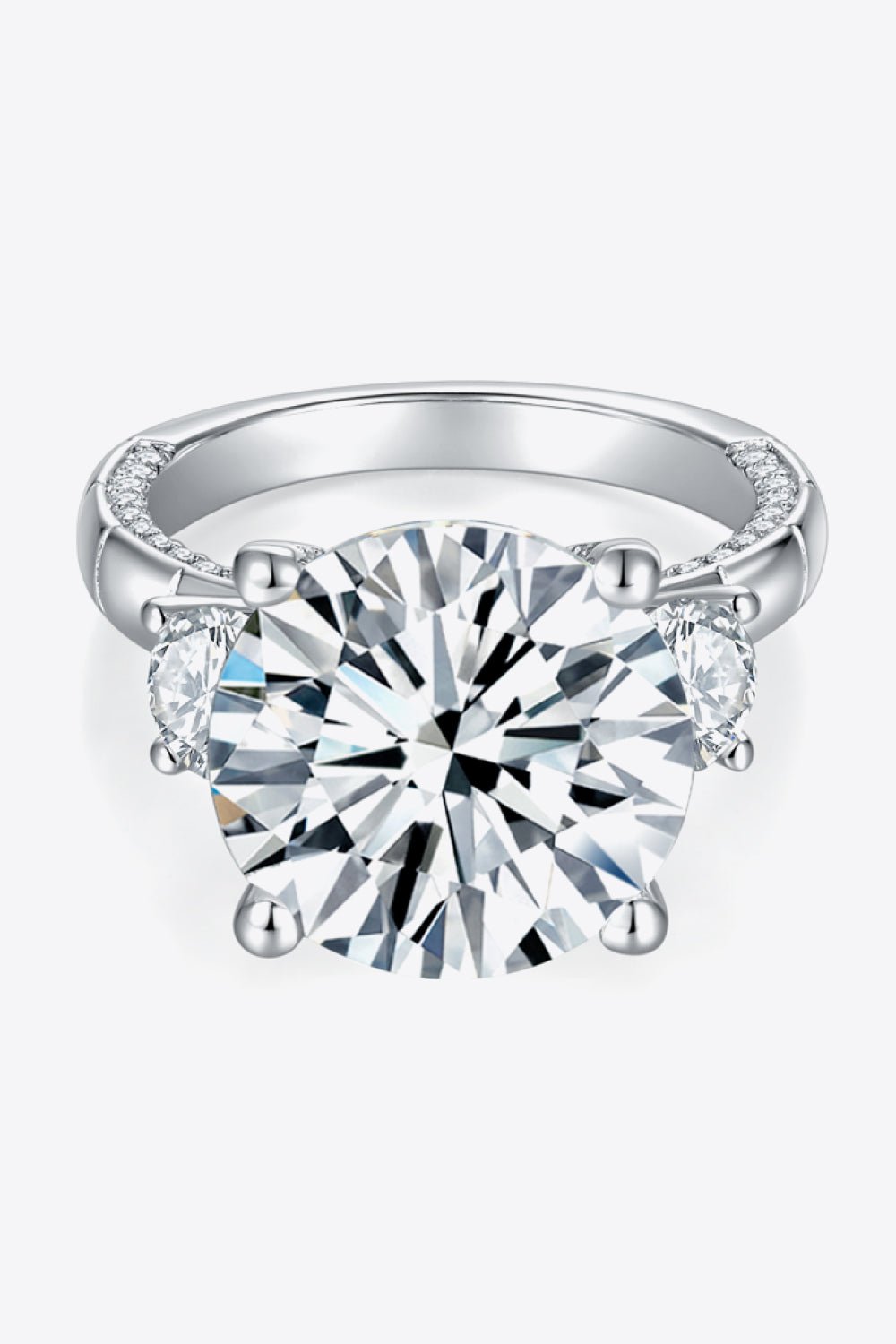8.6 Carat Moissanite Platinum - Plated Ring for Adult women - FasionByMatteo