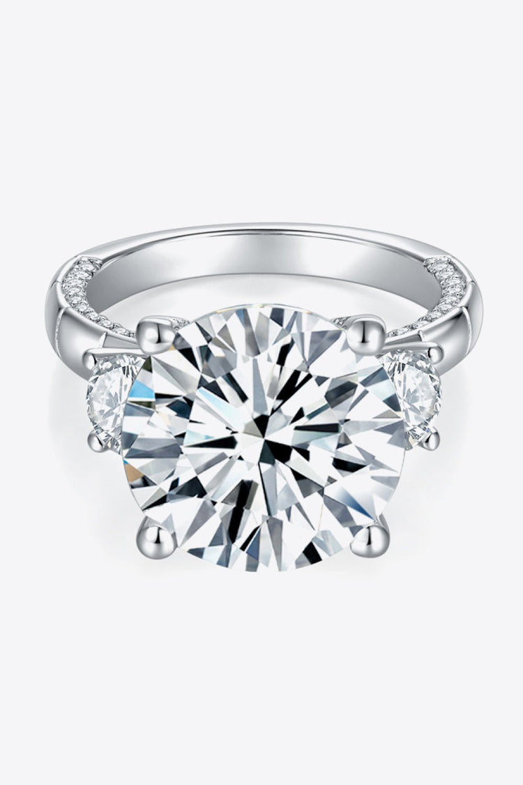 8.6 Carat Moissanite Platinum - Plated Ring for Adult women - FasionByMatteo