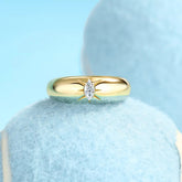 925 Sterling Silver Moissanite Ring for Adult women - FasionByMatteo