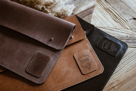 Leather Flap Case for MacBook 16" Pro/Air - Light Brown