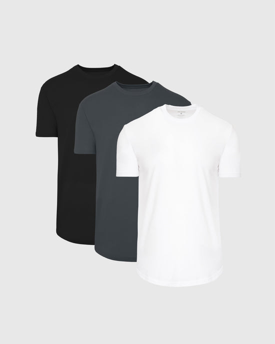 The Essentials Curved Hem Classic Crew Neck 3-Pack