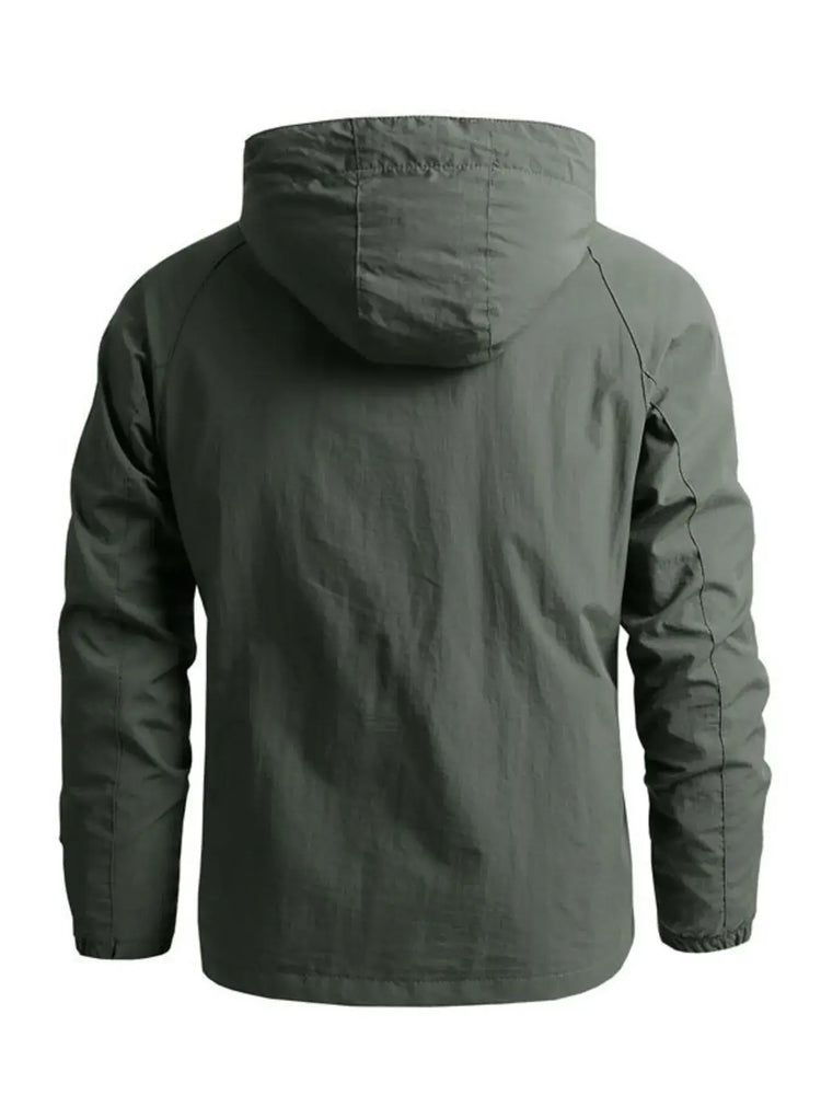Men’s plus size tactical hooded softshell jacket — durable outdoor coat with weather-resistant design