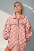 Double Take Button Up Fuzzy Checkered Shacket for Adult women - FasionByMatteo