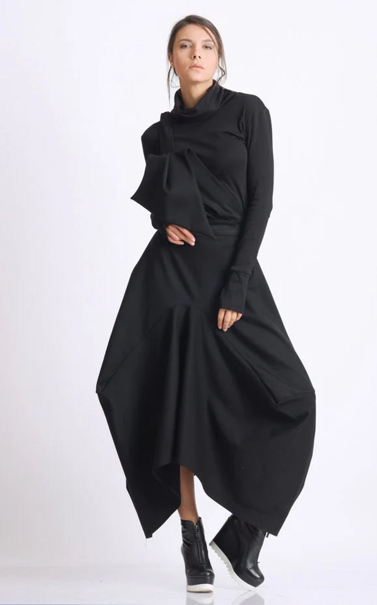 Extravagant Pinafore Skirt in Black
