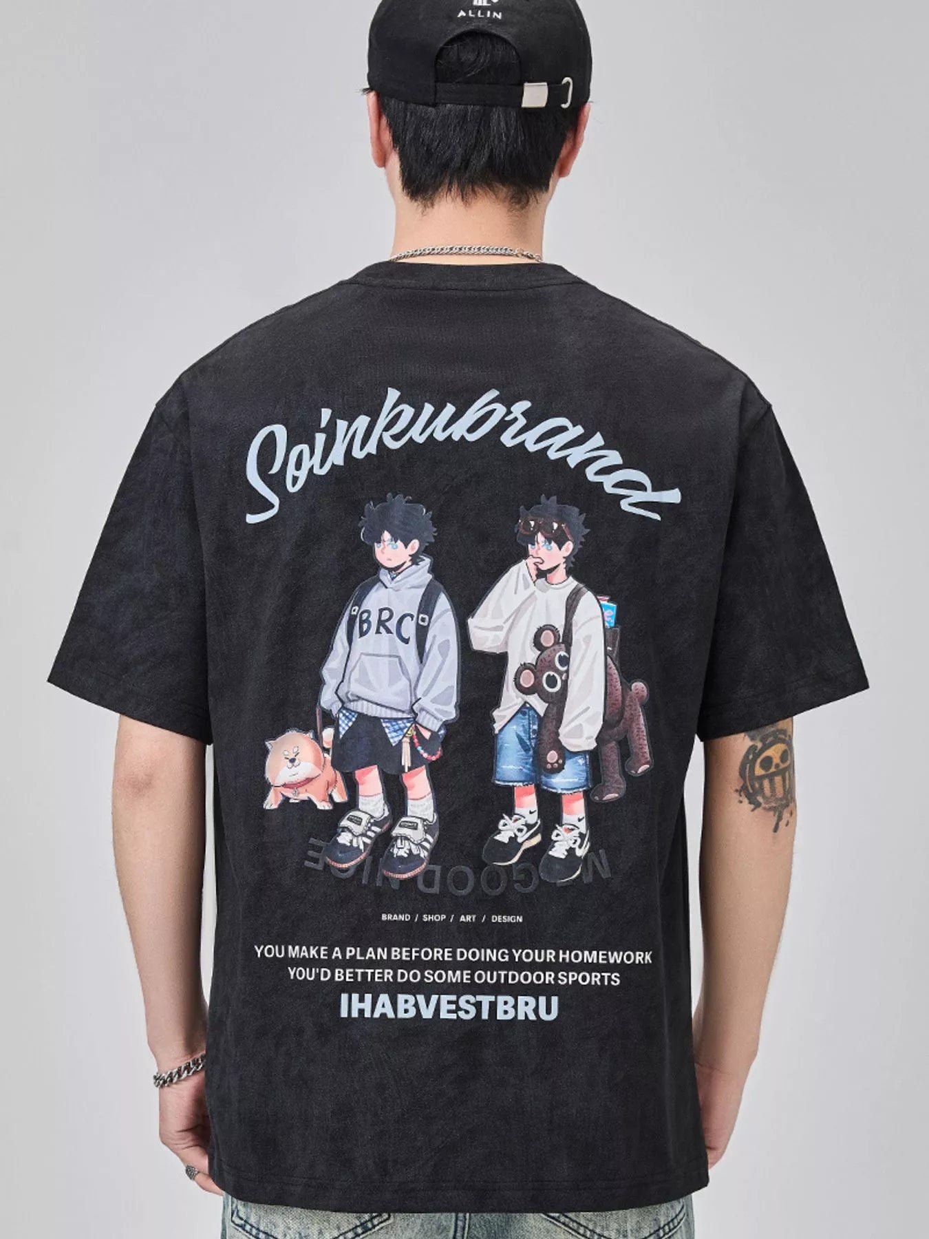 Men's Plus Size Round Neck Short Sleeve T-Shirt - FasionByMatteo