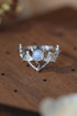 Moonstone Bat 925 Sterling Silver Ring for Adult women - FasionByMatteo