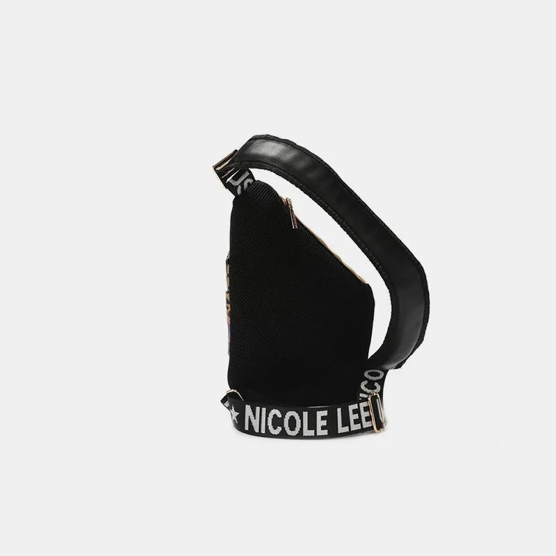 Nicole Lee USA Vegan Leather Leopard & Lip Pattern Crossbody Bag for Adult women - FasionByMatteo
