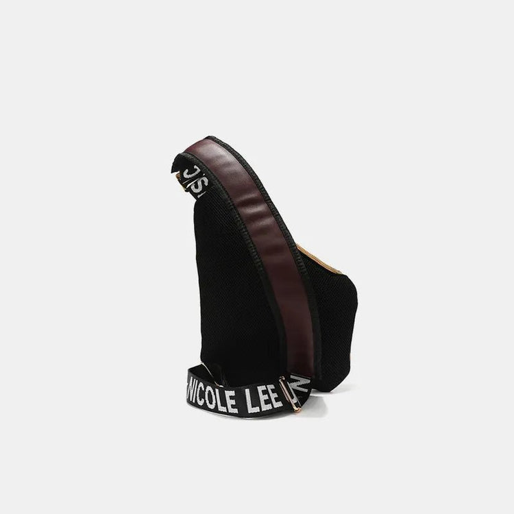 Nicole Lee USA Vegan Leather Leopard & Lip Pattern Crossbody Bag for Adult women - FasionByMatteo