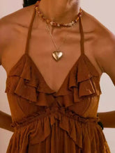 Ruffled Halter Neck Maxi Dress for Adult women - FasionByMatteo