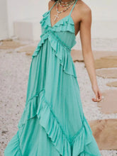 Ruffled Halter Neck Maxi Dress for Adult women - FasionByMatteo