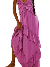 Ruffled Halter Neck Maxi Dress for Adult women - FasionByMatteo