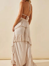 Ruffled Halter Neck Maxi Dress for Adult women - FasionByMatteo