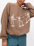 Skeleton Graphic Oversized Sweatshirt for Adult women - FasionByMatteo